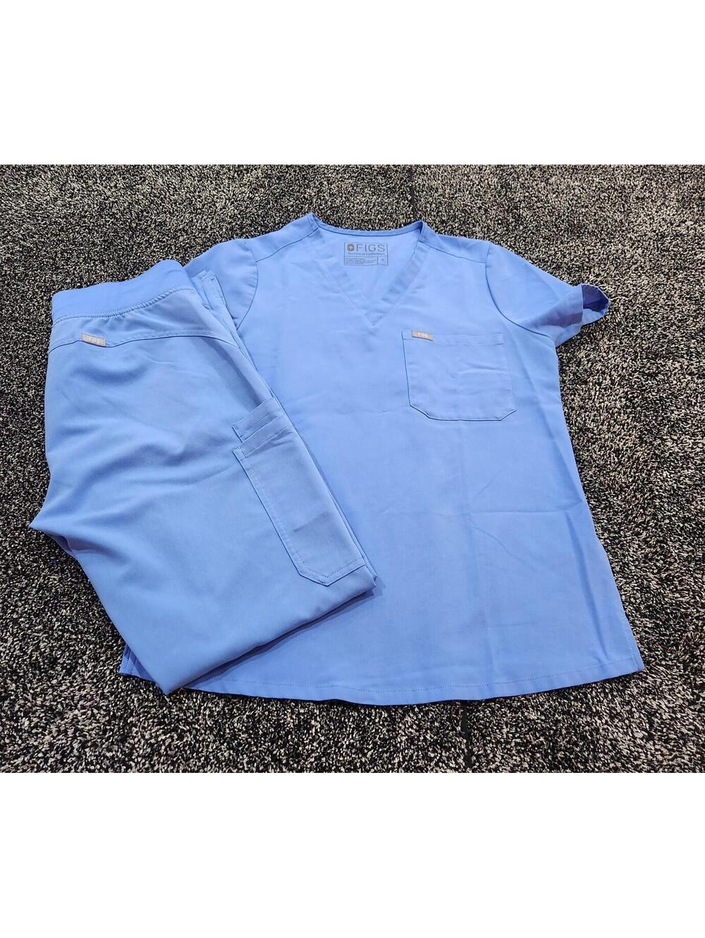 New Figs Technical Collection Women’s Medical Scrub Light Blue Size Small